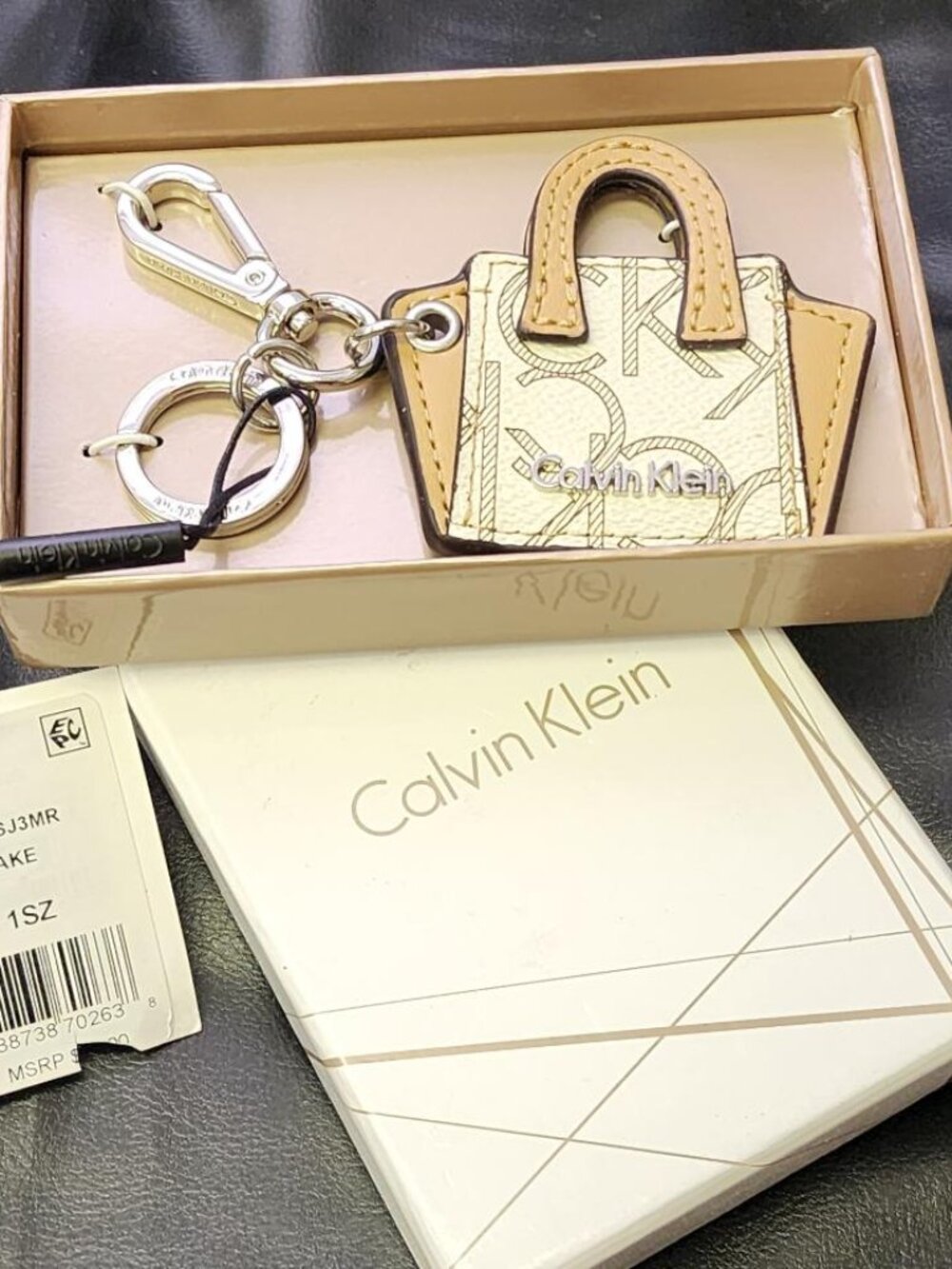 Calvin Klein Charm / Keychain Leather Purse